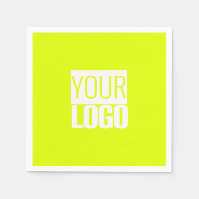  Neon yellow - add your  logo  Napkin (Front)