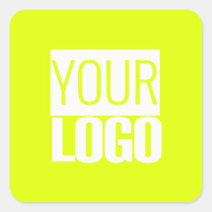 Neon yellow - add your logo square Sticker