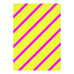 Neon yellow and vivid pink stripes photo print