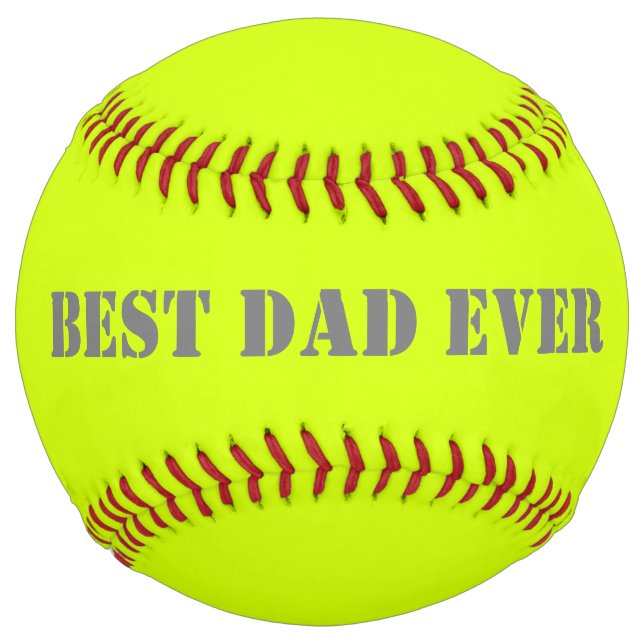 Neon Yellow Elegant Name Colour Dad Bright Softball (Front)