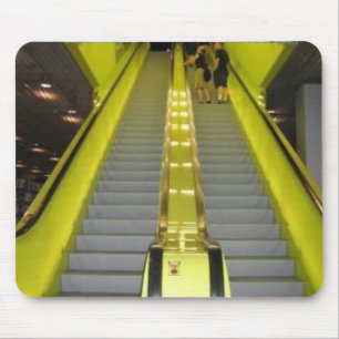 Neon Yellow Escalator Mouse Mat