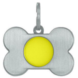Neon yellow hex code FFFF01 Pet Tag