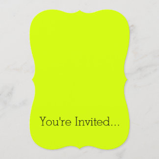 Neon Yellow, High Visibility Chartreuse Invitation