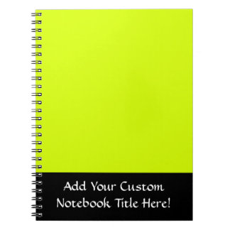 Neon Yellow, High Visibility Notebook
