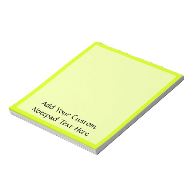 Neon Yellow, High Visibility Notepad (Rotated)