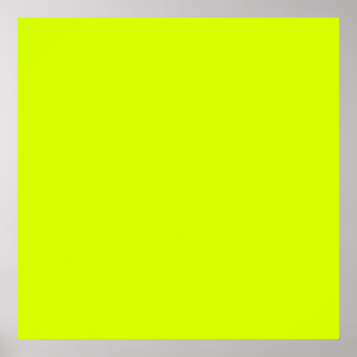 Neon Yellow, High Visibility Poster