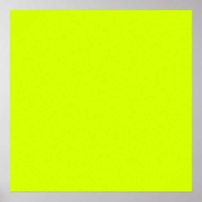 Neon Yellow, High Visibility Poster (Front)