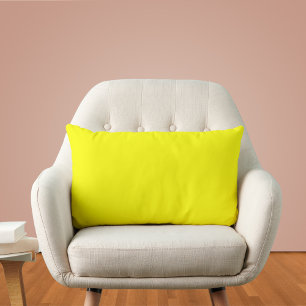 Neon Yellow Solid Color  Lumbar Cushion