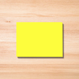 Neon Yellow Solid Color Post-it Notes
