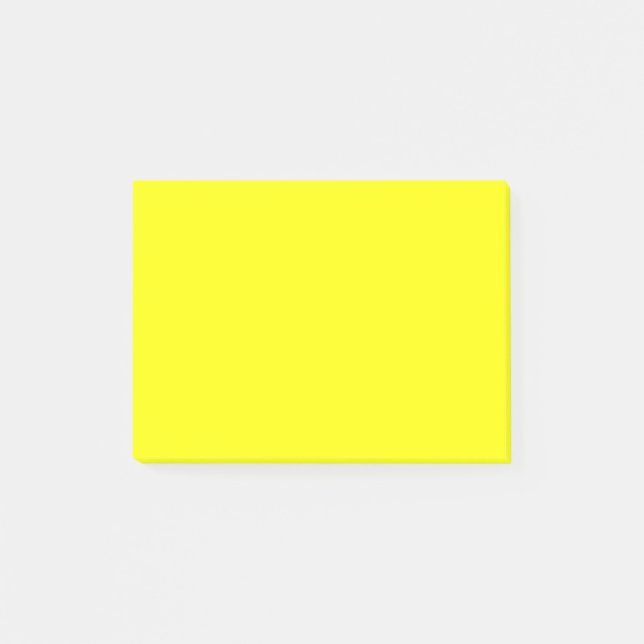 Neon Yellow Solid Color  Post-it Notes (Front)