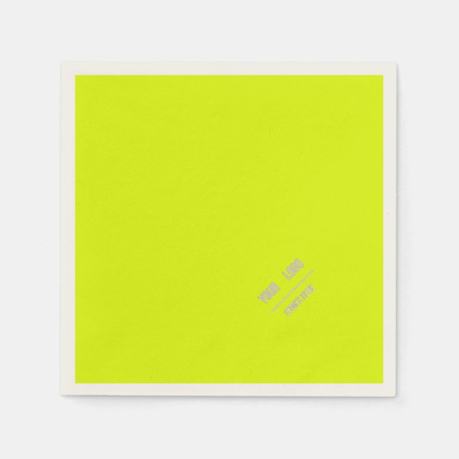 neon  yellow solid colour -  add logo napkin (Front)