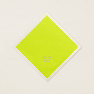 neon yellow solid colour - add logo napkin