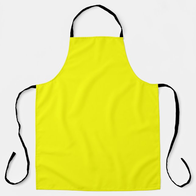 Neon Yellow Solid Colour Apron (Front)