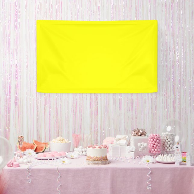 Neon Yellow Solid Colour Banner (Party)