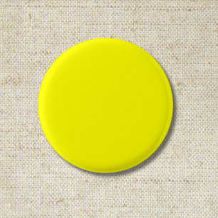 Neon Yellow Solid Colour   Classic 3 Cm Round Badge