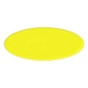 Neon Yellow Solid Colour Classic Name Tag
