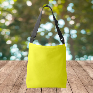 Neon Yellow Solid Colour Crossbody Bag