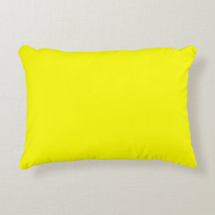 Neon Yellow Solid Colour Decorative Cushion