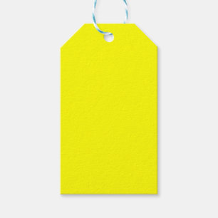 Neon Yellow Solid Colour Gift Tags