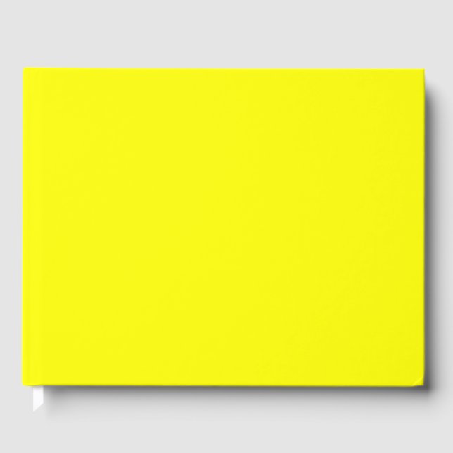 Neon Yellow Solid Colour Guest Book (Front)