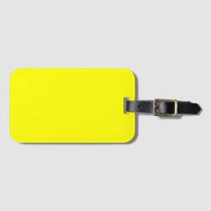 Neon Yellow Solid Colour Luggage Tag