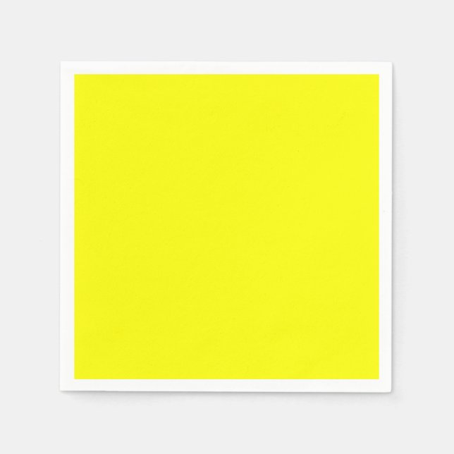 Neon Yellow Solid Colour Napkin (Front)