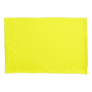 Neon Yellow Solid Colour Pillowcase
