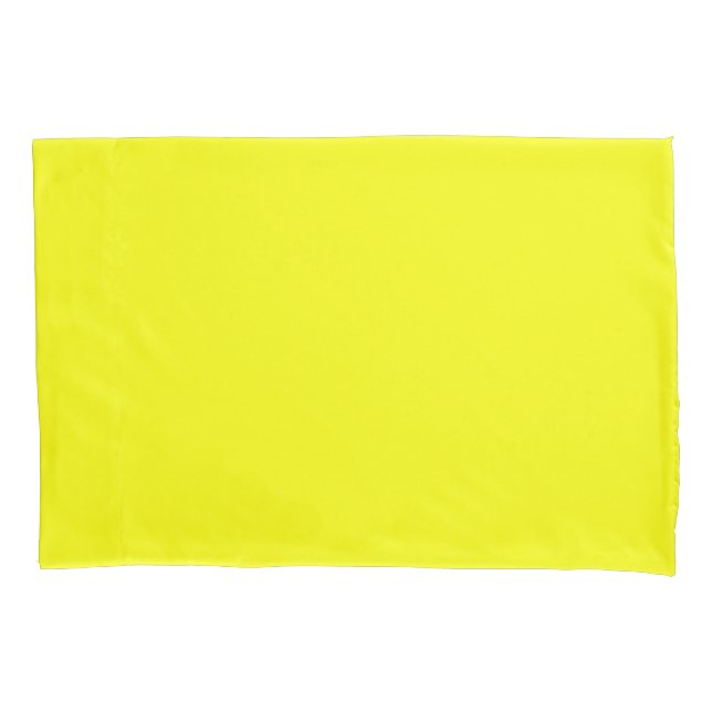 Neon Yellow Solid Colour Pillowcase (Front)