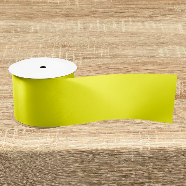 Neon Yellow Solid Colour Satin Ribbon (Creator Uploaded)