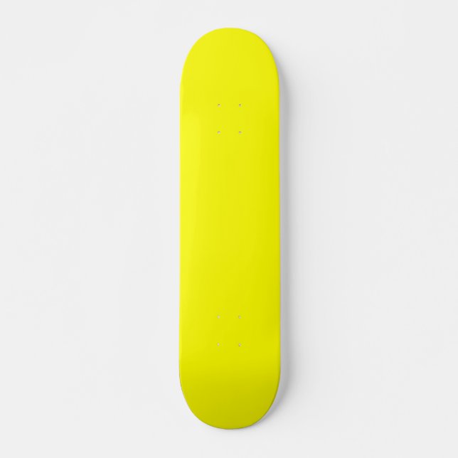Neon Yellow Solid Colour Skateboard (Front)