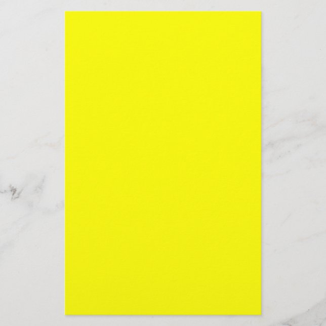 Neon Yellow Solid Colour Stationery (Front)