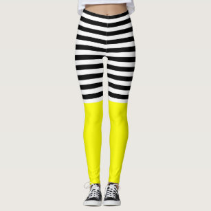 Yellow and Red Stripes Leggings