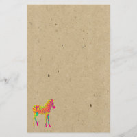 Neon Zebra Baby Animal Psychedelic Funky Retro