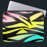 Neon Zebra Electronics Bag<br><div class="desc">An electronics bag featuring an airbrush 80s inspired neon zebra print design.</div>