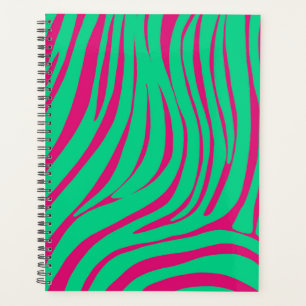 Neon Zebra Pattern Planner Organiser