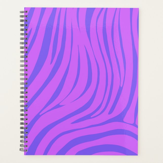 Neon Zebra Pattern Planner Organiser (Front)