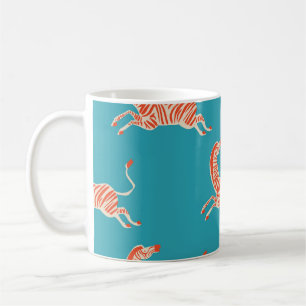Neon Zebra: Retro Colourful Seamless Coffee Mug