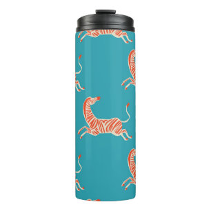 Neon Zebra: Retro Colourful Seamless Thermal Tumbler
