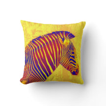 neon zebra- yellow, red