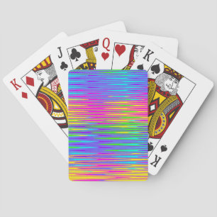 Neon ZigZag Playing Cards