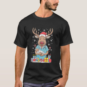 Neonatal Intensive Care Reindeer Xmas Nicu Nurse C T-Shirt