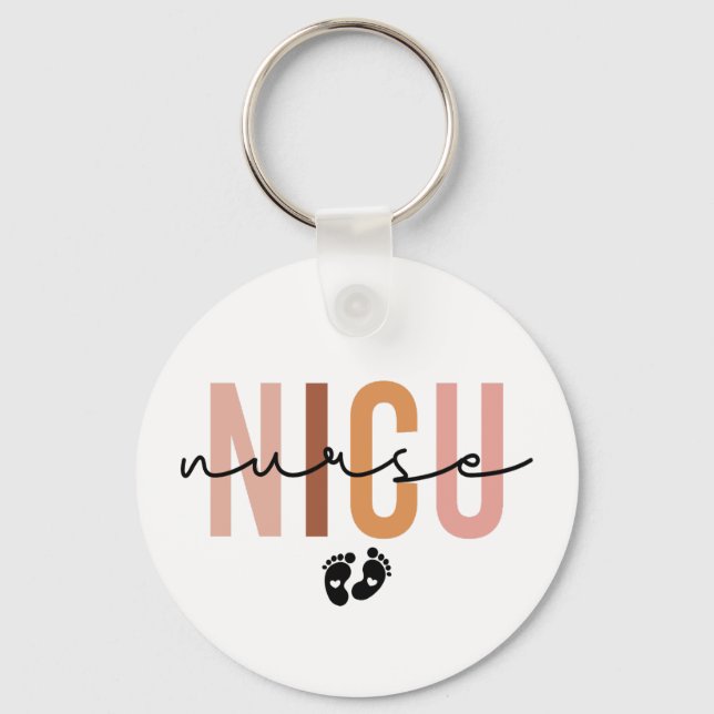 Neonatal Intensive Care Unit NICU Nurse Gift Key Ring (Front)