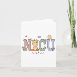 Neonatal Intensive Care Unit Nicu Nurse Giraffe Nu Card