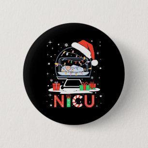 Neonatal Intensive Care Unit Xmas Funny Nicu Nurse 6 Cm Round Badge