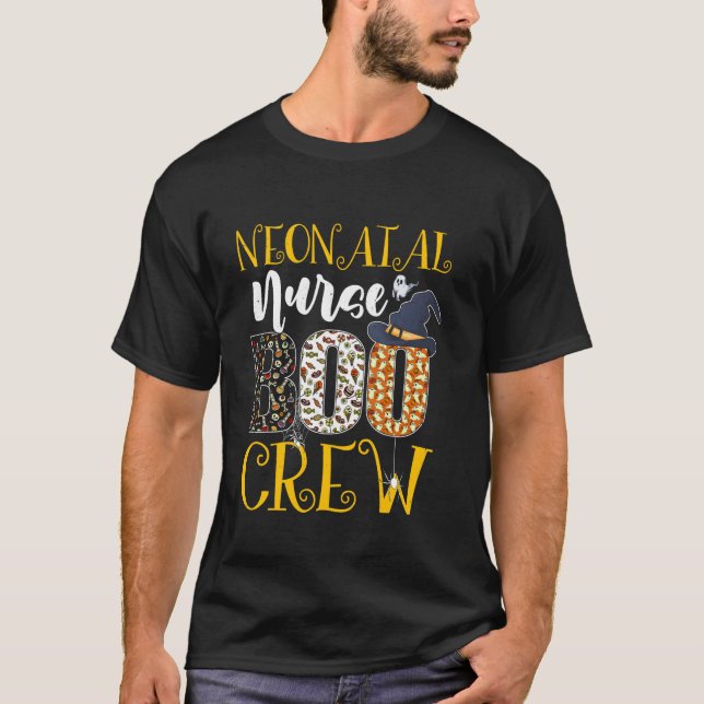Neonatal Nurse Boo Crew Halloween Costume Boo Ghos T-Shirt (Front)