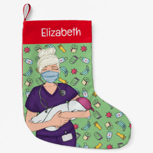 Neonatal Nurses Station Christmas Decorations Small Christmas Stocking
