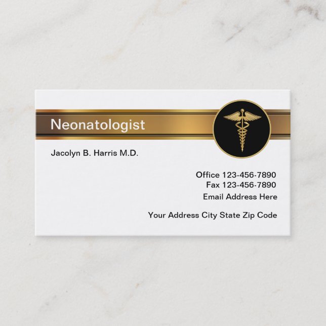 Neonatologist Medical Business Cards (Front)