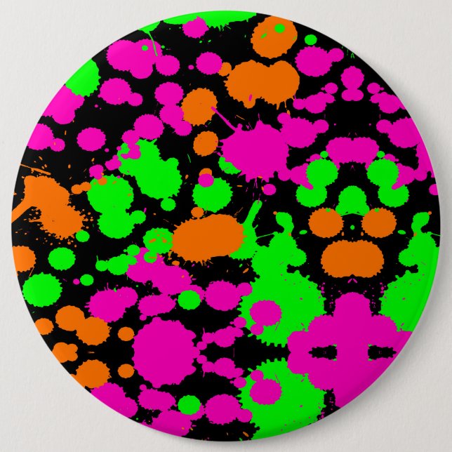 Neoncore Paint Splatter 6 Cm Round Badge (Front)