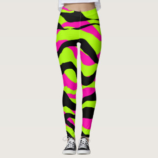 Neoncore Tricolour Animal Print Zebra Leggings