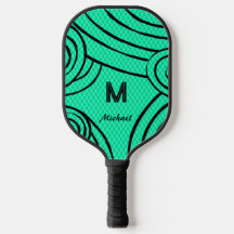 NeonLine 1 Blue-Green Editable Name & Initials